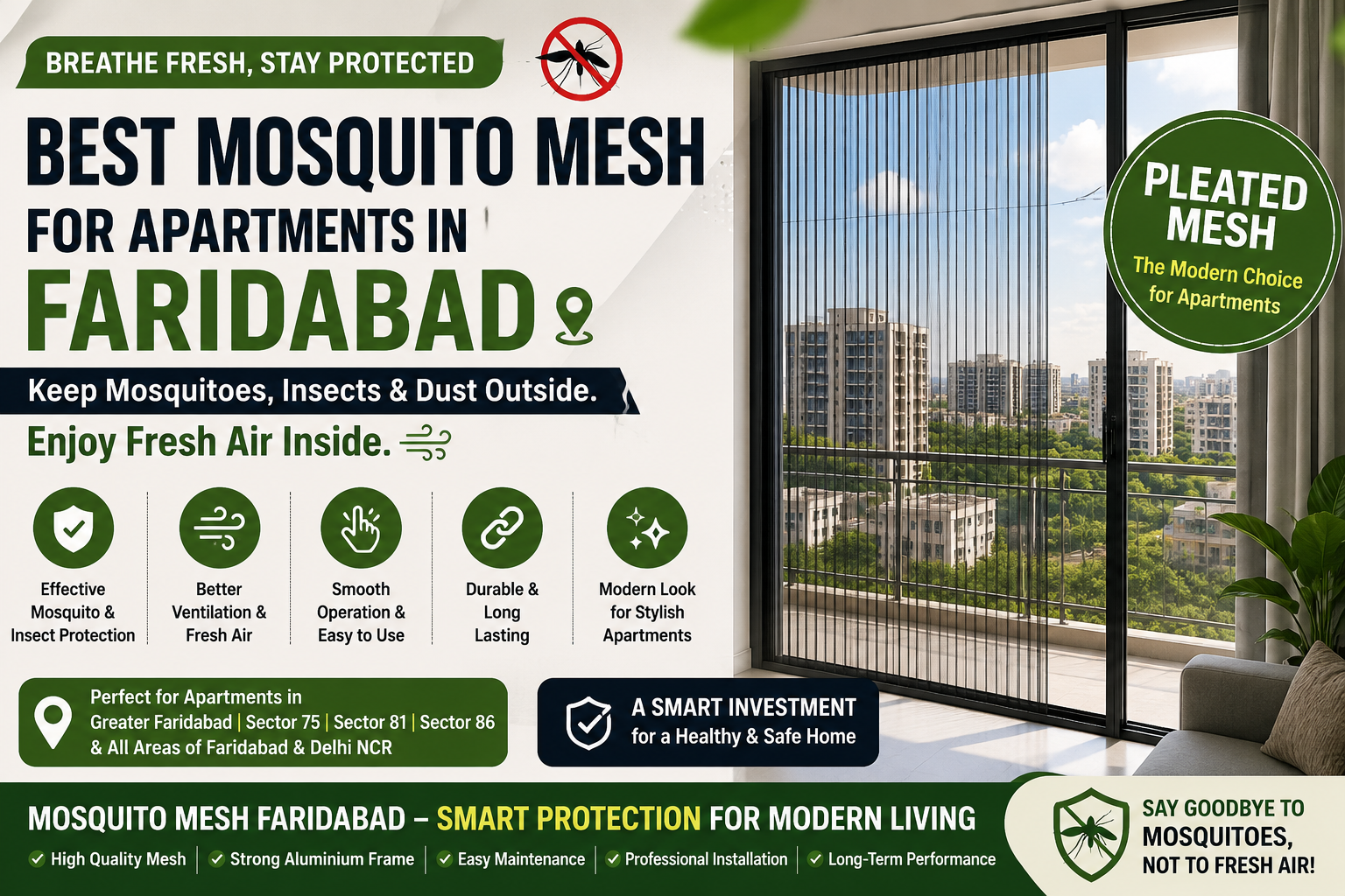 Tired of Mosquitoes? Discover the Best Mosquito Mesh for Apartments in Faridabad